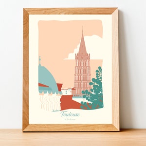 Travel Poster Toulouse, Saint Sernin