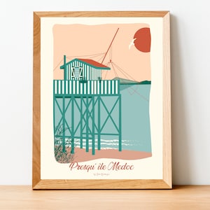 Travel Poster of the Médoc Peninsula, Le Carrelet