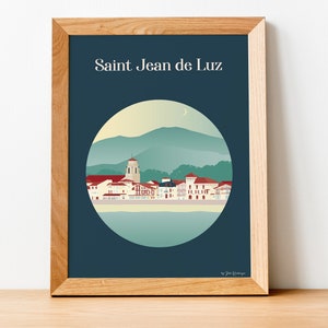 Cartel de viaje de San Juan de Luz