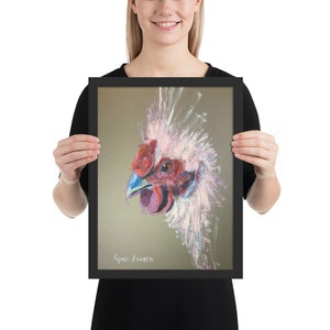 Limited Edition Chicken Painting Print - London Artist - Framed - Fine Art