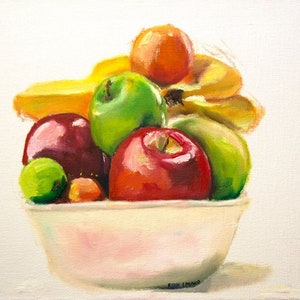 Original Bowl of Fruit Limited Edition Print on Hammermuel Print 12x10