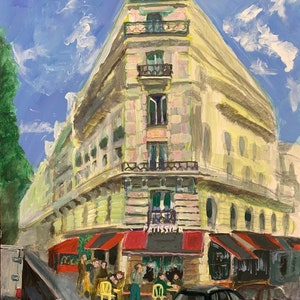 Caffè parigino a Montmatre Stampa in edizione limitata di Ryan Louder - Formato Hammermuel 14x20