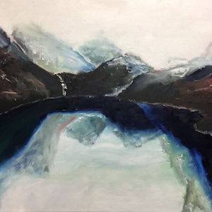 Painting Picture - Wall Art - Landscape, Mountainscape, Mountains art, mountain Painting , , mountain picture, art - Painting Wall Art