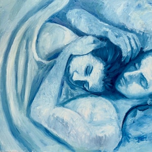 Painting  Painting Blue Painting for Bedroom, Sleeping by London Artist