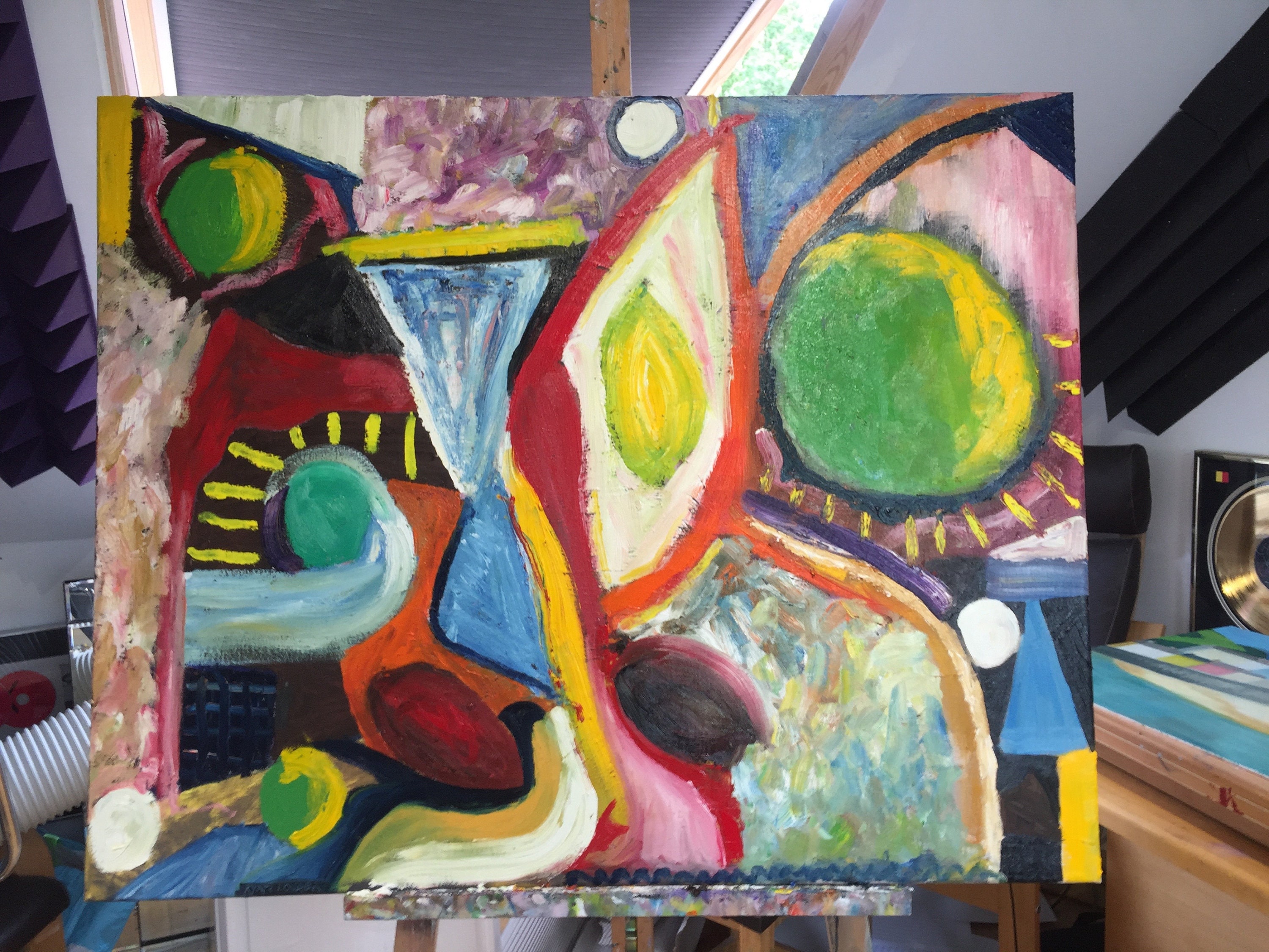 Large Abstract Painting - Tears in Rivers by London Artist - Original ...