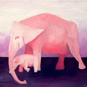 PaintingPainting elephant artwork elephant wall art elephant elephants painting of elephant picture of elephant wildlife - Painting Wall Art