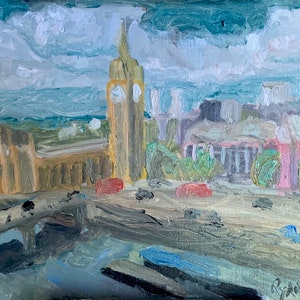 Painting  Painting of London - Westminster - London Picture - Limited Edition Framed Print by London Artist