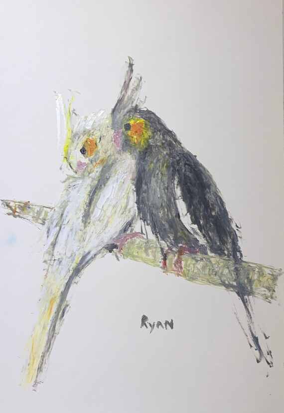 cockatiel painting