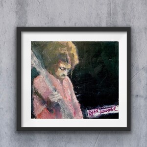 Painting  Painting Hendrix Picture by London Artist- wall art - home decor - artwork -oil painting - large wall art - gift - modern art