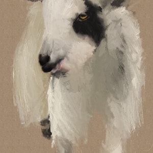 Pittura Anno della capra - Pittura - Pittura della fauna selvatica dell'artista londinese