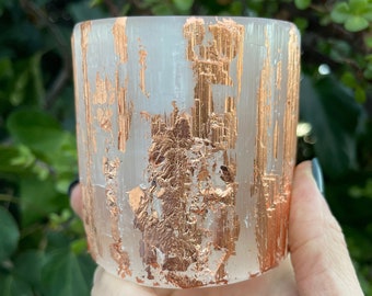 Elegant Rose Gold Leaf Candle Holder, Rose Gold Wedding Decor, Elegant Wedding Gifts