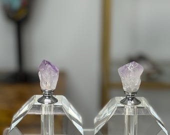Mother's Day Gift for Mom, Amethyst Perfume Bottle, Decorative Bottles, Essential Oil Vessel Gift for Her