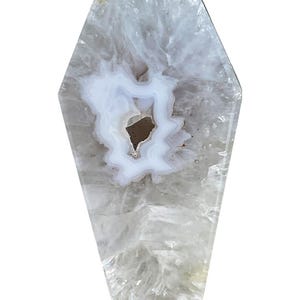 Natural Druzy Agate Coffin Carvings, Halloween Decor, Crystal Coffin Shape, Druzy Crystals Halloween Crystals, Spooky Season