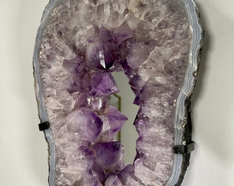 アメジストポイントライトアップミラー：クリスタルホーム