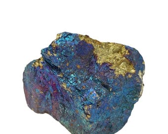 孔雀鉱石（3個）斑銅鉱 黄銅鉱 虹色の結晶 虹色石 岩石 展示用標本