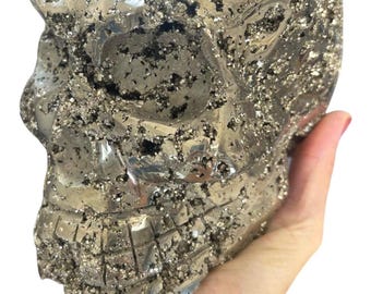 13 lb Extra Large Pyrite Skull: Gemstone Statement Piece