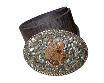 Abalone & Swarovski Crystal Belt Buckle: Art Deco Style  display picture 1