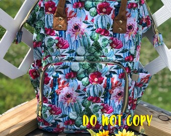cactus backpack diaper bag