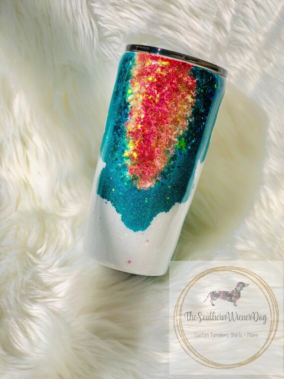 geode glitter tumbler