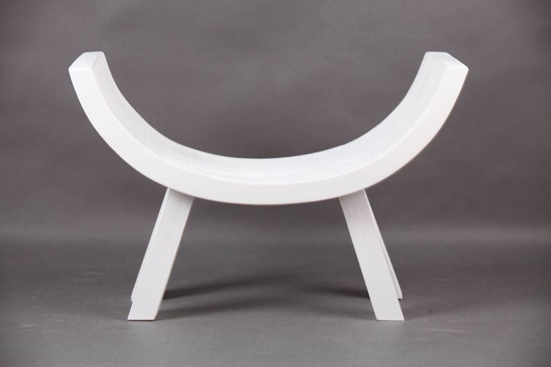 Curved Bench Photo Prop Solid Wood Newborn Infant Toddler Photography Prop Modern Chair Modern Stool Photography Stool