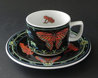 Cup and Saucer * APOLLON & RANA * from the Series WILDLIFE by Suisse Langenthal, Made in Switzerland