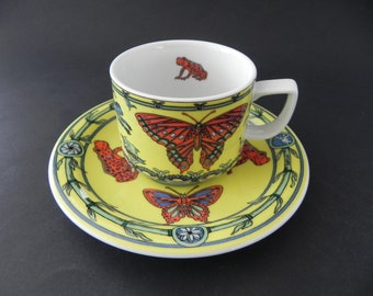 Cup and Saucer * APOLLON & RANA * from the Series WILDLIFE by Suisse Langenthal, Made in Switzerland