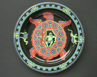 Bread Plate * TURTLE * from the Series WILDLIFE by Suisse Langenthal, Made in Switzerland