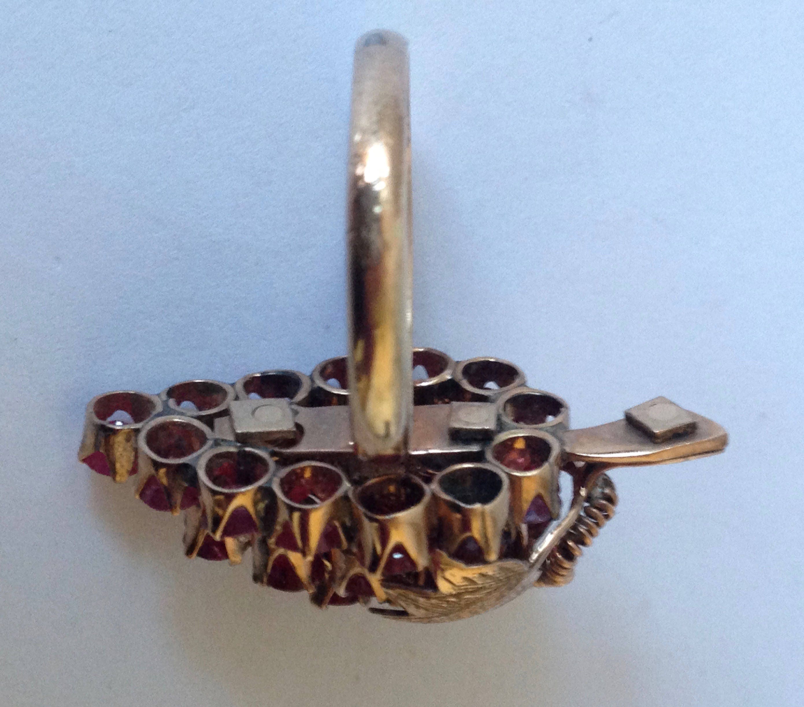 14K Gold Grape Cluster Ring 22 Rubies Vintage/antique Rose - Etsy UK