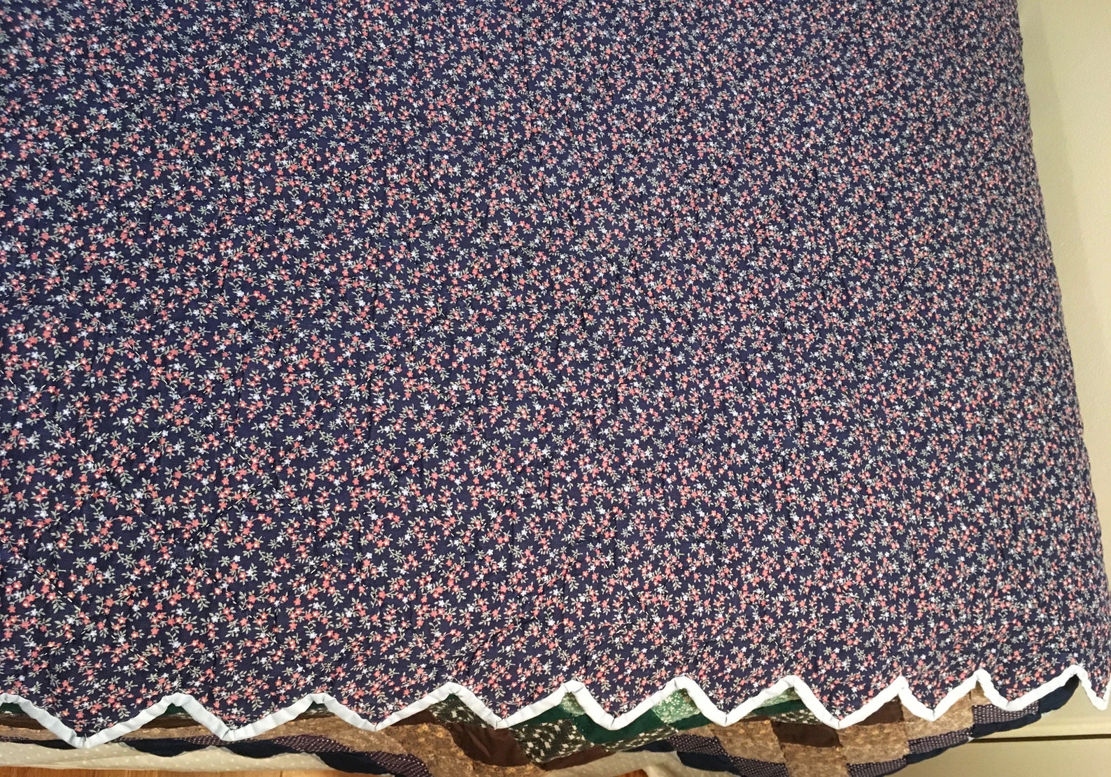 Vintage Trip Around the World Quilt, Lancaster PA, Mennonite, Hand