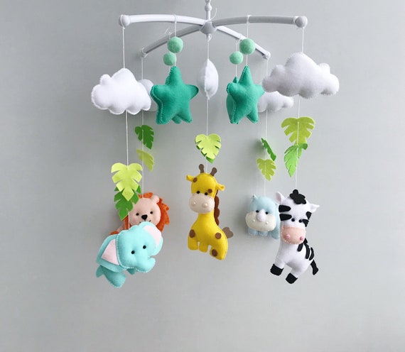 Safari Baby Mobile Nursery Mobile Safari Nursery Decor Baby Etsy