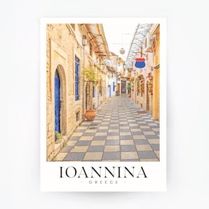 Travel Poster - Greece - Chania Poster - Crete Town Print | Epirus, GREECE