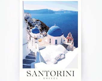 Póster de viaje - Grecia - Santorini 2 Póster - Impresión de Grecia / Santorini, Grecia