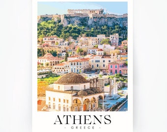 Athens Greece Travel Poster - Greece - Athens Poster - Athens City Print