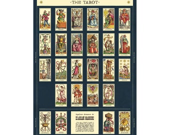 Cavallini Poster – Tarot Cards - Vintage Wall Print - Choose from Multiple Designs!