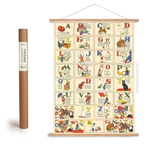 ABC Vintage Cavallini Quality Poster – Abcs Alphabet - 50x70cm - 20x28 ...