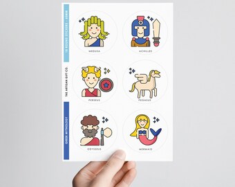 Ancient Greek Mythology - 18pc Sticker Pack - Greek Gods