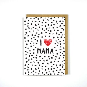 Carte grecque mère - I Heart Mama - carte de voeux - cartes grecques