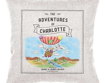 Storybook Cushion Personalised - Hot Air Balloon