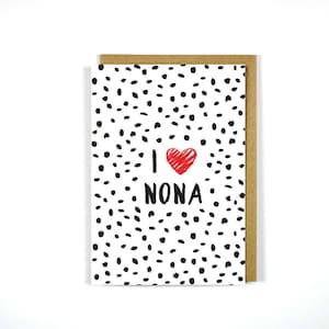 Tarjeta griega "Madrina" - "Amo a Nona" - Tarjeta de felicitación - Tarjetas griegas