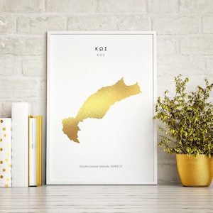 Impression de la carte KOS ISLAND Art REAL