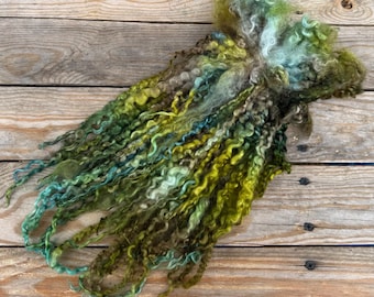 Hand Dyed “Riverside" Masham Locks, 50g