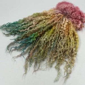 Hand Dyed " Pastel Palette " Masham Locks, 50g