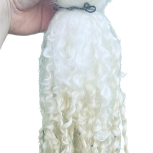 100% Natural Shearling Washed Masham Locks, 50g