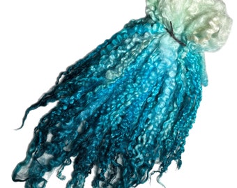 Hand Dyed &quot;Salts Of The Sea&quot; Masham Locks, 50g