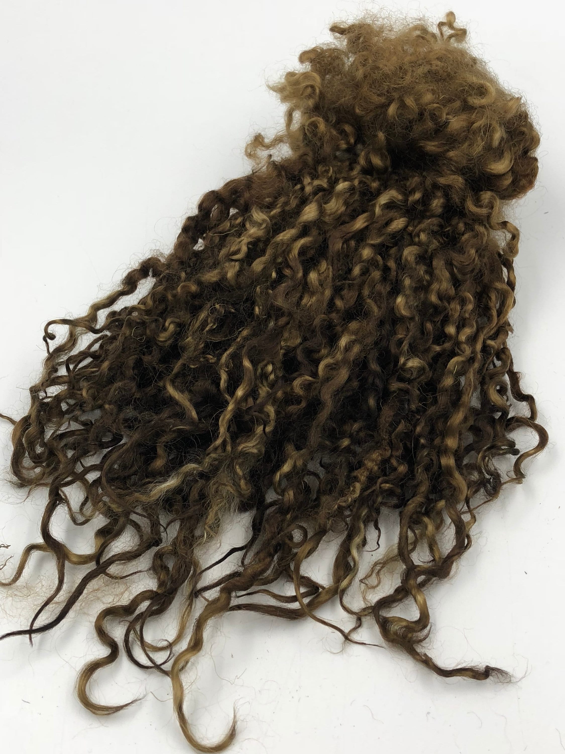 Hand Dyed " Chocolate " Teeswater Locks, 50g