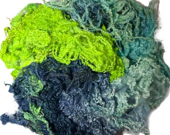 Hand Dyed  “Crustacean” Blue Faced Leicester Locks, 50g