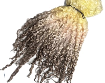 Hand Dyed &quot;Seashell&quot; Masham Locks, 50g