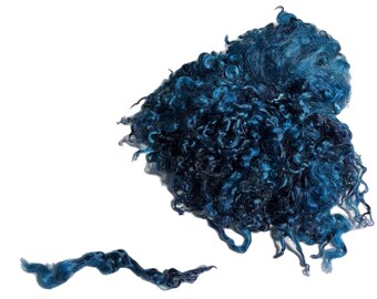 Hand Dyed “Petrol Blue“  Gotland x Teeswater Locks, 50g