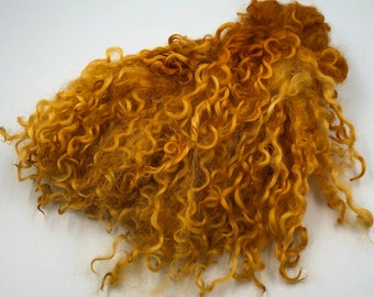 Hand Dyed Gold Teeswater Locks, 50g