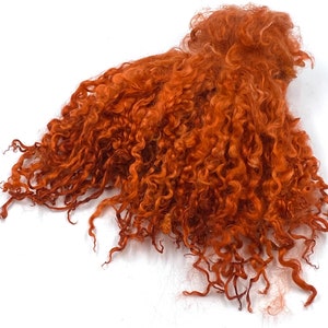 Hand Dyed “ Dark Amber “ Teeswater Locks, 50g